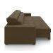 Sofá Decorativo Hugo 2 Lugares 208cm Reclinável e Retrátil Veludo Marrom G45 - Gran Belo