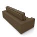Sofá Decorativo Hugo 2 Lugares 208cm Reclinável e Retrátil Veludo Marrom G45 - Gran Belo