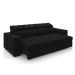 Sofá Decorativo Hugo 2 Lugares 208cm Reclinável e Retrátil Veludo Preto G45 - Gran Belo