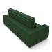 Sofá Decorativo Hugo 2 Lugares 208cm Reclinável e Retrátil Veludo Verde G45 - Gran Belo