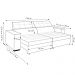 Sofá Decorativo Hugo 3 Lugares 246cm Reclinável e Retrátil Veludo Azul Marinho G45 - Gran Belo