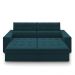 Sofá Decorativo Hugo 3 Lugares 246cm Reclinável e Retrátil Veludo Azul Marinho G45 - Gran Belo