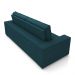 Sofá Decorativo Hugo 3 Lugares 246cm Reclinável e Retrátil Veludo Azul Marinho G45 - Gran Belo
