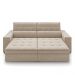 Sofá Decorativo Hugo 3 Lugares 246cm Reclinável e Retrátil Veludo Bege G45 - Gran Belo