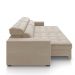 Sofá Decorativo Hugo 3 Lugares 246cm Reclinável e Retrátil Veludo Bege G45 - Gran Belo