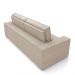 Sofá Decorativo Hugo 3 Lugares 246cm Reclinável e Retrátil Veludo Bege G45 - Gran Belo
