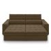 Sofá Decorativo Hugo 3 Lugares 246cm Reclinável e Retrátil Veludo Marrom G45 - Gran Belo