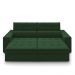 Sofá Decorativo Hugo 3 Lugares 246cm Reclinável e Retrátil Veludo Verde G45 - Gran Belo