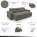 Sofá Decorativo Hugo 4 Lugares 246cm Reclinável e Retrátil Veludo Cinza G45 - Gran Belo