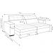 Sofá Decorativo Hugo 4 Lugares 300cm Reclinável e Retrátil Veludo Cinza Claro G45 - Gran Belo
