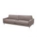 Sofá Decorativo Isaac 3 Lugares Sala de estar 210cm Pés em Aço Couro Avelã G88 - Gran Belo