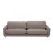 Sofá Decorativo Isaac 3 Lugares Sala de estar 210cm Pés em Aço Couro Avelã G88 - Gran Belo