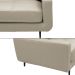 Sofá Decorativo Isaac 3 Lugares Sala de estar 210cm Pés em Aço Couro Bege G88 - Gran Belo