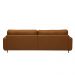 Sofá Decorativo Isaac 3 Lugares Sala de estar 210cm Pés em Aço Couro Caramelo G88 - Gran Belo