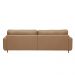 Sofá Decorativo Isaac 3 Lugares Sala de estar 210cm Pés em Aço Couro Nude G88 - Gran Belo