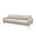 Sofá Decorativo Isaac 3 Lugares Sala de estar 210cm Pés em Aço Couro Off White G88 - Gran Belo