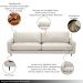 Sofá Decorativo Isaac 3 Lugares Sala de estar 210cm Pés em Aço Couro Off White G88 - Gran Belo