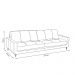 Sofá Decorativo Isaac 3 Lugares Sala de estar 210cm Pés em Aço Couro Off White G88 - Gran Belo