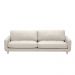 Sofá Decorativo Isaac 3 Lugares Sala de estar 210cm Pés em Aço Couro Off White G88 - Gran Belo