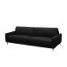 Sofá Decorativo Isaac 3 Lugares Sala de estar 210cm Pés em Aço Couro Preto G88 - Gran Belo