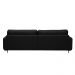 Sofá Decorativo Isaac 3 Lugares Sala de estar 210cm Pés em Aço Couro Preto G88 - Gran Belo