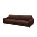 Sofá Decorativo Isaac 3 Lugares Sala de estar 240cm Pés em Aço Couro Marrom Chocolate G88 - Gran Belo