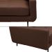 Sofá Decorativo Isaac 3 Lugares Sala de estar 240cm Pés em Aço Couro Marrom Chocolate G88 - Gran Belo