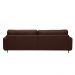Sofá Decorativo Isaac 3 Lugares Sala de estar 240cm Pés em Aço Couro Marrom Chocolate G88 - Gran Belo