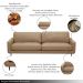 Sofá Decorativo Isaac 3 Lugares Sala de estar 240cm Pés em Aço Couro Nude G88 - Gran Belo