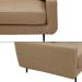 Sofá Decorativo Isaac 3 Lugares Sala de estar 240cm Pés em Aço Couro Nude G88 - Gran Belo