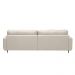 Sofá Decorativo Isaac 3 Lugares Sala de estar 240cm Pés em Aço Couro Off White G88 - Gran Belo