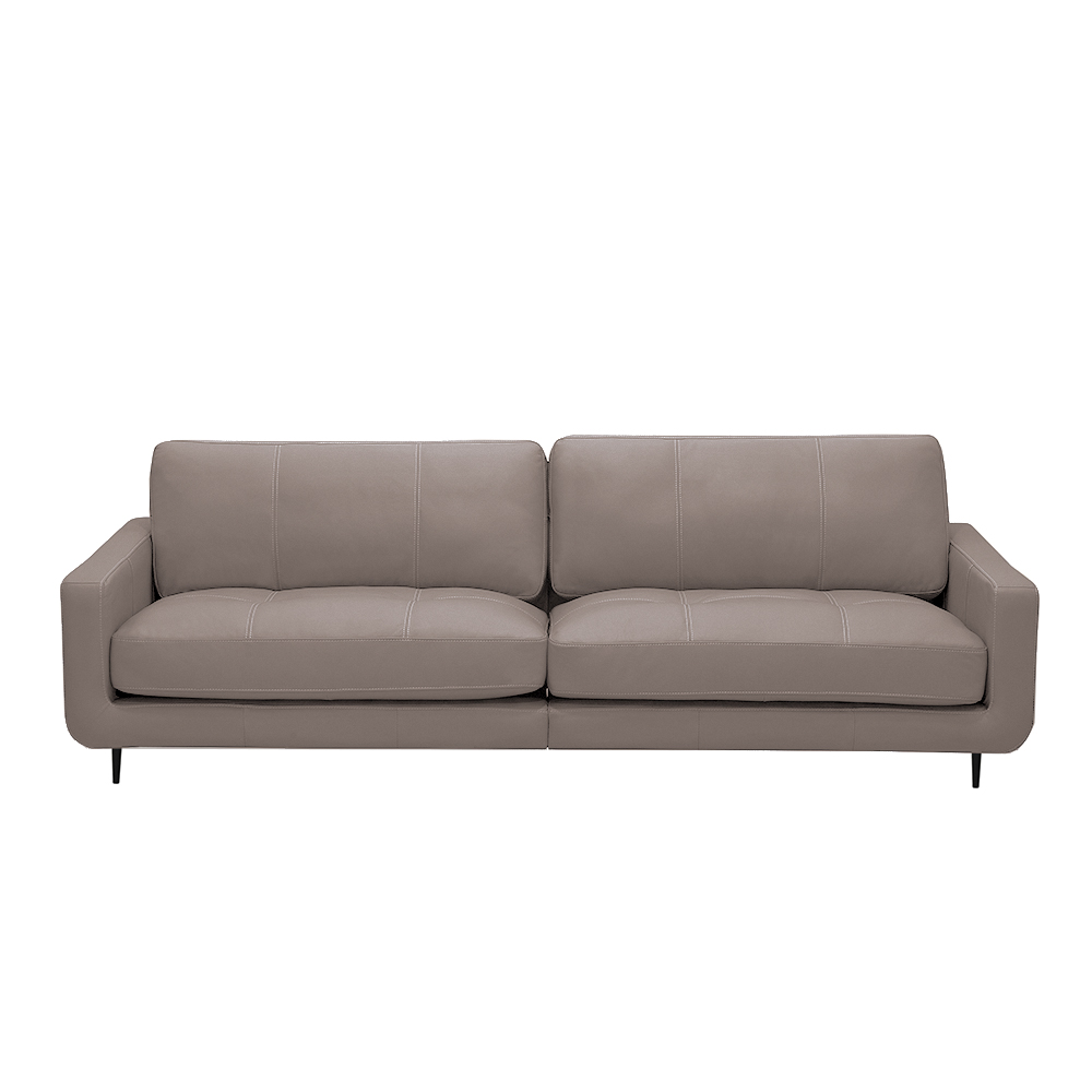 Sofá Decorativo Isaac 4 Lugares Sala de estar 270cm Pés em Aço Couro Avelã G88 - Gran Belo