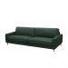 Sofá Decorativo Isaac 4 Lugares Sala de estar 270cm Pés em Aço Couro Verde Musgo G88 - Gran Belo