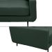 Sofá Decorativo Isaac 4 Lugares Sala de estar 270cm Pés em Aço Couro Verde Musgo G88 - Gran Belo