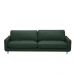 Sofá Decorativo Isaac 4 Lugares Sala de estar 270cm Pés em Aço Couro Verde Musgo G88 - Gran Belo