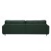 Sofá Decorativo Isaac 4 Lugares Sala de estar 270cm Pés em Aço Couro Verde Musgo G88 - Gran Belo