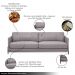 Sofá Decorativo Karine 3 Lugares Sala de estar 210cm Pés em Aço Couro Avelã G88 - Gran Belo