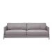 Sofá Decorativo Karine 3 Lugares Sala de estar 210cm Pés em Aço Couro Avelã G88 - Gran Belo