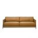 Sofá Decorativo Karine 3 Lugares Sala de estar 210cm Pés em Aço Couro Caramelo G88 - Gran Belo
