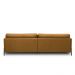 Sofá Decorativo Karine 3 Lugares Sala de estar 210cm Pés em Aço Couro Caramelo G88 - Gran Belo