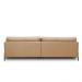 Sofá Decorativo Karine 3 Lugares Sala de estar 210cm Pés em Aço Couro Nude G88 - Gran Belo
