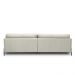 Sofá Decorativo Karine 3 Lugares Sala de estar 210cm Pés em Aço Couro Off White G88 - Gran Belo