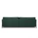 Sofá Decorativo Karine 3 Lugares Sala de estar 210cm Pés em Aço Couro Verde Musgo G88 - Gran Belo