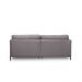 Sofá Decorativo Karine 3 Lugares Sala de estar 230cm com Chaise Pés em Aço Couro Avelã G88 - Gran Belo