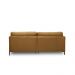 Sofá Decorativo Karine 3 Lugares Sala de estar 230cm com Chaise Pés em Aço Couro Caramelo G88 - Gran Belo