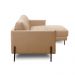 Sofá Decorativo Karine 3 Lugares Sala de estar 230cm com Chaise Pés em Aço Couro Nude G88 - Gran Belo