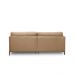 Sofá Decorativo Karine 3 Lugares Sala de estar 230cm com Chaise Pés em Aço Couro Nude G88 - Gran Belo