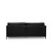 Sofá Decorativo Karine 3 Lugares Sala de estar 230cm com Chaise Pés em Aço Couro Preto G88 - Gran Belo
