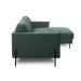 Sofá Decorativo Karine 3 Lugares Sala de estar 230cm com Chaise Pés em Aço Couro Verde Musgo G88 - Gran Belo