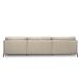 Sofá Decorativo Karine 5 Lugares Sala de estar 300cm com Chaise Pés em Aço Couro Bege G88 - Gran Belo